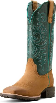 Ariat Womens Hybrid Ranch Time Boot In Acorn Teal