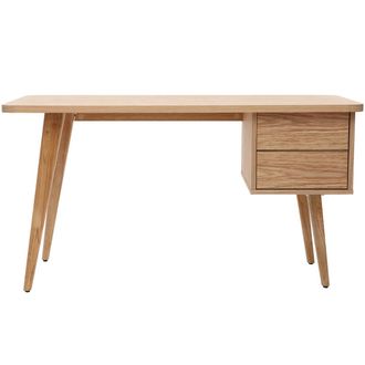 Miliboo Escritorio Roble L140 Cm Fifties