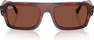 Ray-Ban Sunglasses Rb4454 1452 C5 Flacko Brown Red/Red Unisex