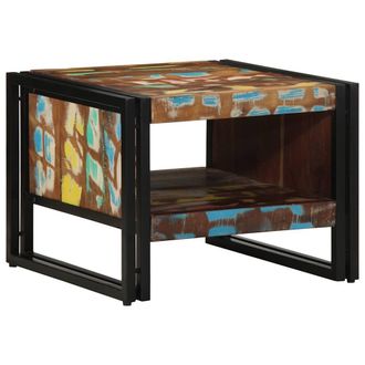 Berkfield Home Coffee Table Multicolour 50x50x38 cm Solid Wood Reclaimed | Size: 50 x 50 x 38 cm