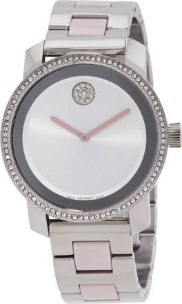 Movado Bold Quartz Crystal Silver Dial Ladies Watch 3600881