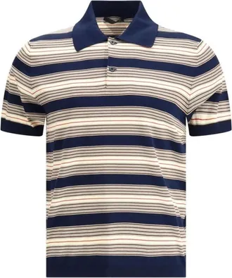 Prada Polo Shirts, male, Multicolor, Size: L Cotton Polo Shirt