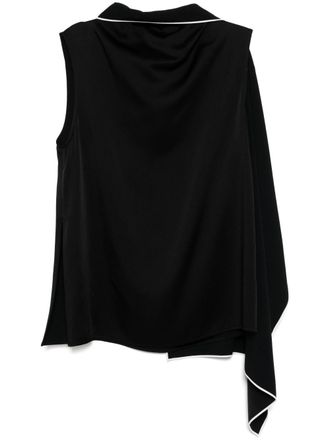 Stella McCartney Top con nodo - Nero