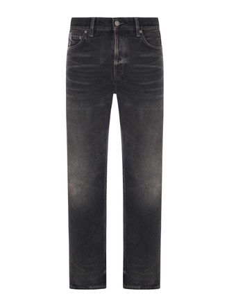 Haikure Straight Leg Washed Denim Jeans With Pockets