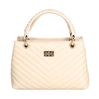 John Richmond Chevron Quilted Handbag - Dames - Handtassen - Beige - ONE Size - Katoen - Tassen