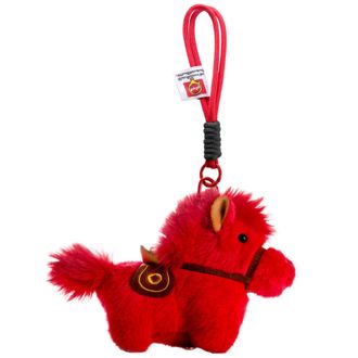 Generic Horse Plush Keychain, Collectible Chinese Pendant, Red with Soft Design, Charm for New Year, Festival Treats Accessory, Cute Pendant for Lovers Family