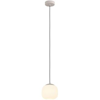 Eglo Eglo - Lampadario a Sospensione Moderno Cominio Acciaio Tortora Vetro 1 Luce E27