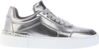 DKNY Dames Beverley Leren Veterschoenen (Zilver)