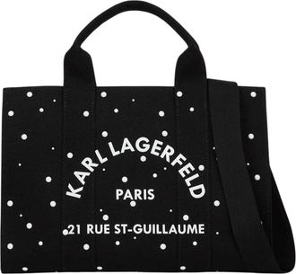 Karl Lagerfeld Le Cabas Carr&eacute; - Dames - Shoppers - Zwart - ONE Size - Katoen - Tassen