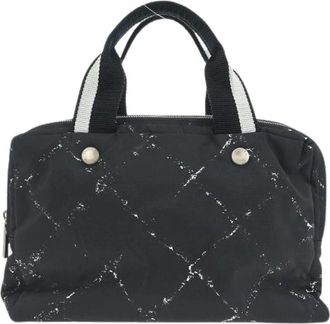 Chanel Pre-owned Nylon Handtas - Dames - Vintage Handtas - Zwart - ONE Size - Nylon - Vintage