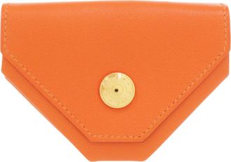Herm&egrave;s Orange Gulliver Leather Coin Purse/Coin Case (Pre-Owned)
