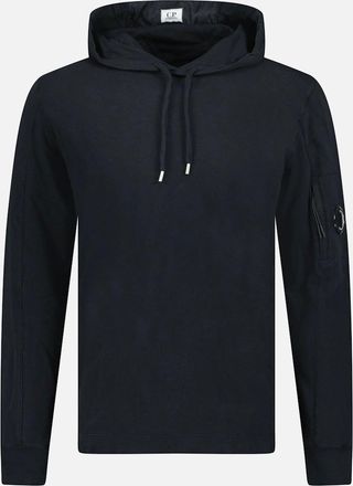 C.P. Company Mens CP Company Hooded Lens Light Fleece Sweatshirt Black - Size: 38