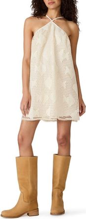 Steve Madden Petunia Open Stitch Sleeveless Dress in Ivory at Nordstrom, Size X-Small