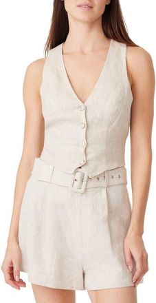 Habitual Linen Blend Vest in Oatmeal at Nordstrom, Size X-Large