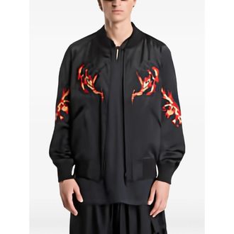 Yohji Yamamoto Embroidered Zip-up Jacket