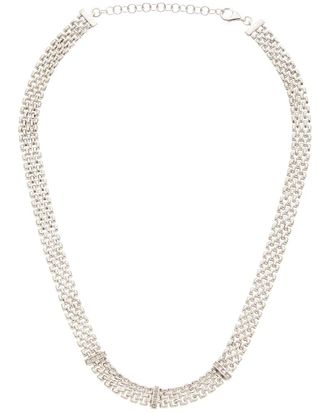 Meshmerise 0.15 Ct. Tw. Diamond 18K Gold Over Silver Necklace