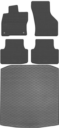 OEM Skoda Octavia Iv Sed&aacute;n Kombi A Partir De 2020 Set - Alfombrillas De Goma Para Coche + Alfombrilla Para Maletero
