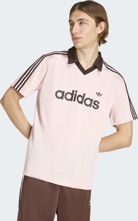 adidas T-Shirt ADIDAS ORIGINALS ARCHIVE COLLAR ENGINEERED TRIKOT, Herren, Gr. XXL, sandy pink, Obermaterial: 100% Polyester, V-Ausschnitt, Shirts T-Shirt