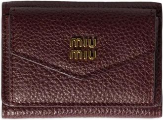 Miu Miu Portafoglio piccolo in pelle - Rosso