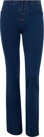 Freddy Pantaloni WR.UP flare effetto denim chiusura con lacci