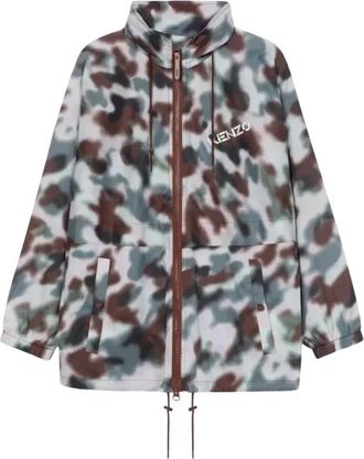 Kenzo Cloud Camo Hooded Jacket - Dames - Zomerjassen - Veelkleurig - 2XS - Polyester - Jassen