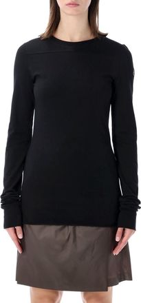 Moncler Black Solid Round Neck T-Shirt