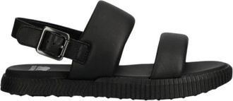 Sorel Platte sandalen - Dames - Sandalen - Zwart - 37 EU - Leer - Schoenen