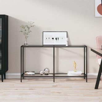 vidaXL Tavolo Consolle Trasparente 140x35x75,5 Cm In Vetro Temperato - Vidaxl