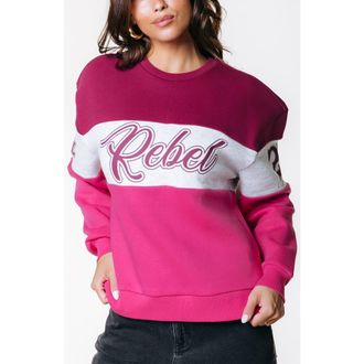 Colourful rebel Logo Colourblock Boxy Sweat in Multicolor at Nordstrom, Size X-Large Eu