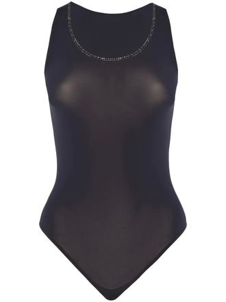 Wolford Crystal String bodysuit - women - Fabric/glass - M - Black