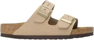 Birkenstock Arizona - Dames - Sandalen - Beige - 40 EU - Leer - Schoenen