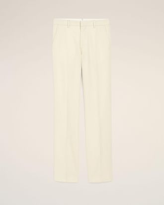 Ami White Wool Straight Trousers White - 36 - for Men