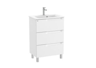 Roca Mueble Compacto 600mm Aleyda Con Patas 3 Cajones + Lavabo 380mm Blanco Mate