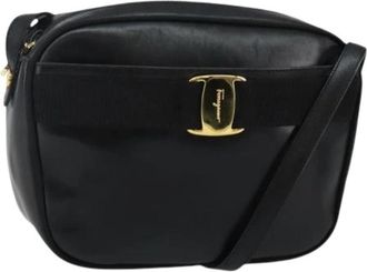 Ferragamo Pre-owned Leren Schoudertas - Dames - Vintage Schoudertas - Zwart - ONE Size - Leer - Vintage