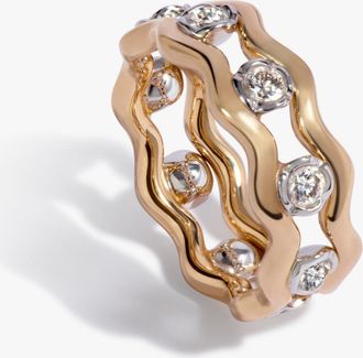 Annoushka Whoopsie Daisy Diamond & 2mm Ring Stack