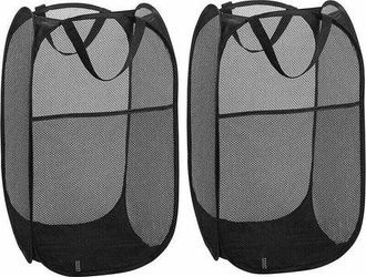 OEM Cestas Plegables De Malla Para Ropa Sucia, Cesto De Ropa, Bolsa De Basura, Cesto De Juguetes, Organizador De Almacenamiento (negro)