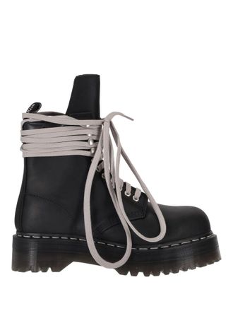 Rick Owens Black Lace Up Boots