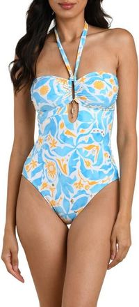 La Blanca Trinket Keyhole One-Piece Swimsuit in Sky at Nordstrom, Size 16