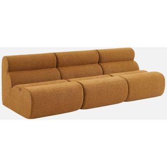 Sweeek Sofá modular de borreguito texturizado, 3 plazas