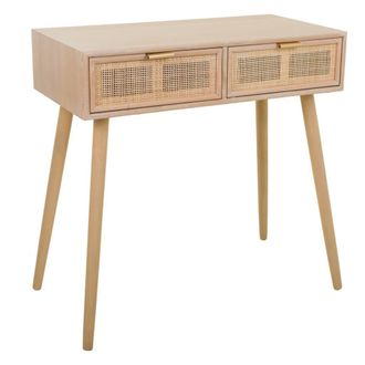 Wanderlust Deco Wanderlust Deco - Recibidor De Madera Y Rejilla Marr&oacute;n 80x42x79