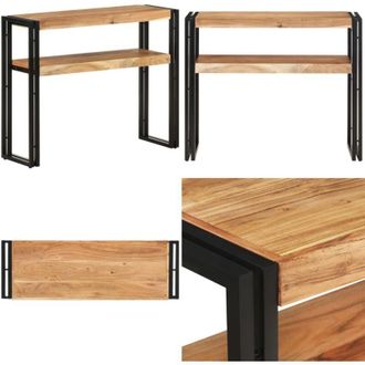 vidaXL Tavolo Consolle 90x30x75 cm in Legno Massello di Acacia - Tavolo in legno massello - Credenza in acacia