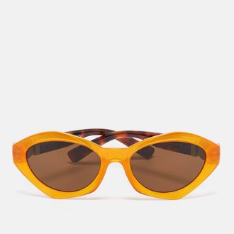 Versace Orange/black Mod.4334 Medusa Oval Sunglasses