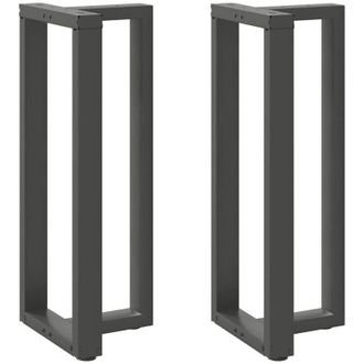 vidaXL Patas Para Mesa De Bar En Forma De T (2 Unidades), Antracita, 50 X 35 X (100-101) Cm, Acero Vidaxl