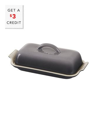 LE CREUSET Oyster Heritage Butter Dish With $3 Credit