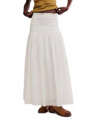 Free People Womens Raven Solid Maxi Skirt In Ivory