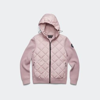 Canada Goose HyBridge Quilted Knit Hoodie Black Label (Women, Lucent Rose, XS)