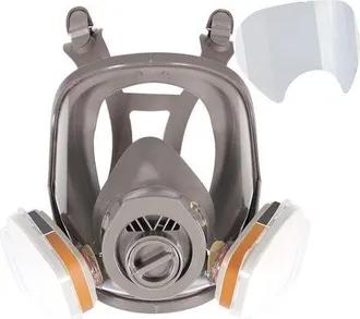 OEM 6800 Mascarilla Respiratoria De Cara Completa, Casco De Protecci&oacute;n Facial Para Pintura, Vapores Org&aacute;nicos Y Polvo, Dos Tipos De Conectores