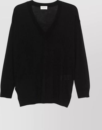 Parosh v-neck knit sweater dropped shoulders