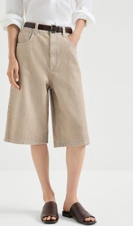 Brunello Cucinelli Denim Bermuda shorts in Beige at Nordstrom, Size 42 It