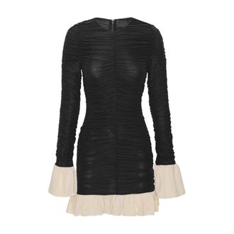 Rotate Mini Abito Arricciato a Maniche Lunghe - - Dresses - Donna - Multicolore - XS